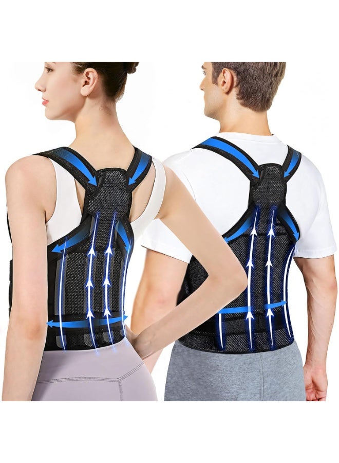Upgraded Adjustable Posture Corrector for Women & Men - Lightweight Back Brace for Upper & Lower Back Pain Relief, Breathable Spine Corrector - Image 1