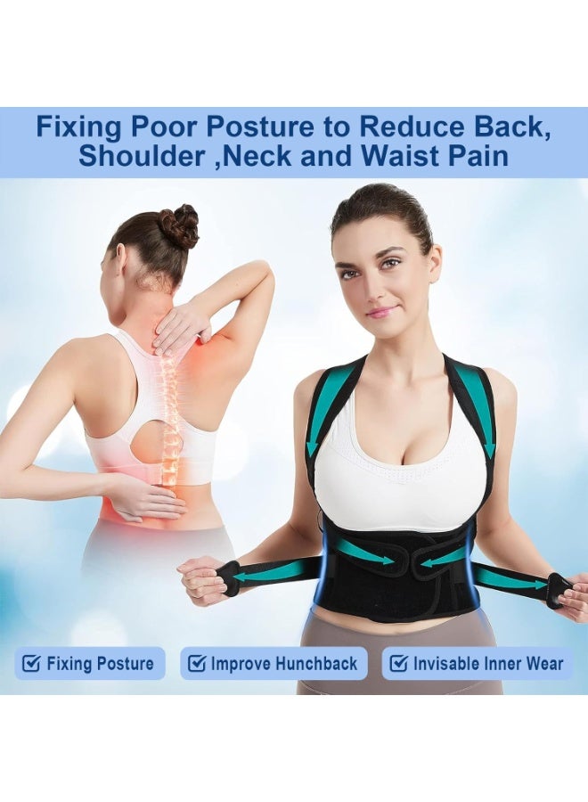 Upgraded Adjustable Posture Corrector for Women & Men - Lightweight Back Brace for Upper & Lower Back Pain Relief, Breathable Spine Corrector - Image 4