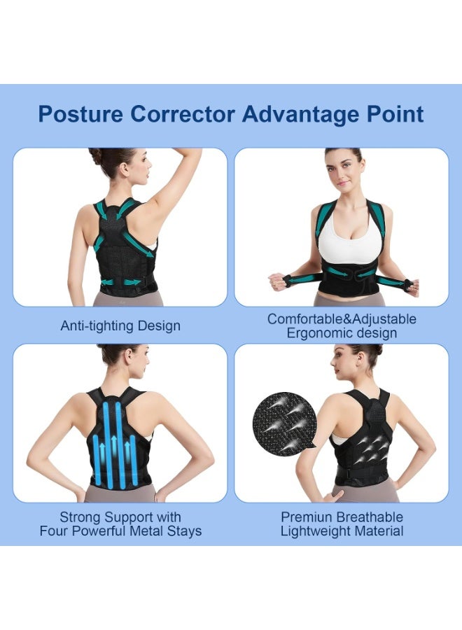 Upgraded Adjustable Posture Corrector for Women & Men - Lightweight Back Brace for Upper & Lower Back Pain Relief, Breathable Spine Corrector - Image 3