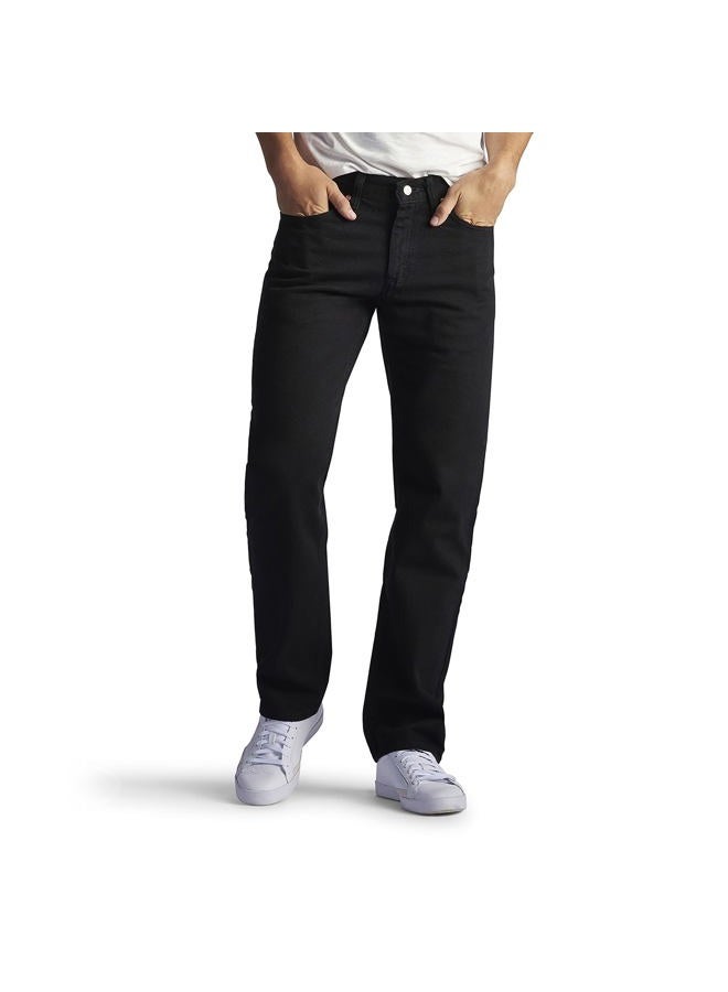 LEE Men's Regular Fit Straight Leg Jean, Double Black, 36W / 32L - Image 1