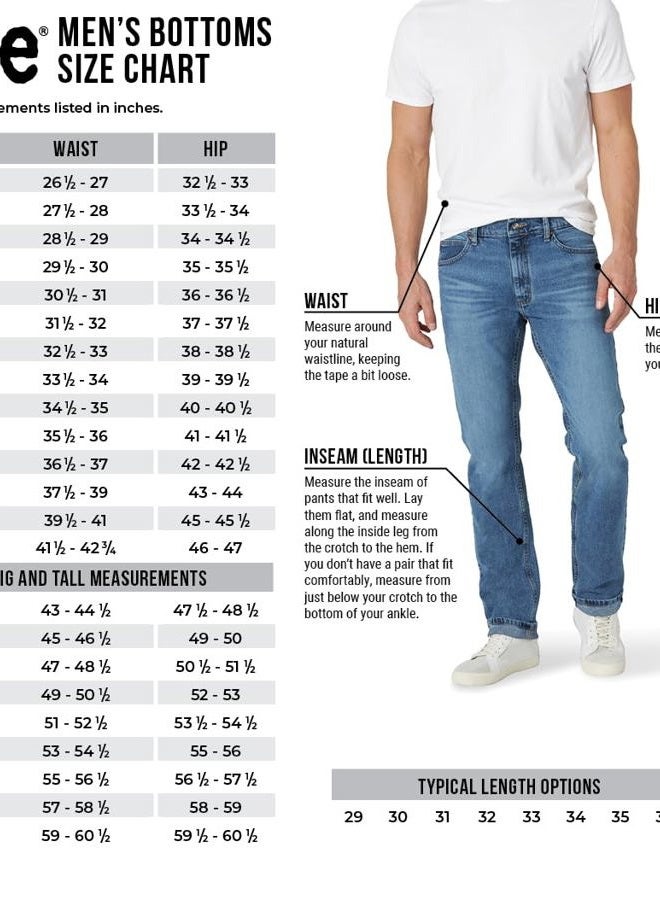 LEE Men's Regular Fit Straight Leg Jean, Double Black, 36W / 32L - Image 3