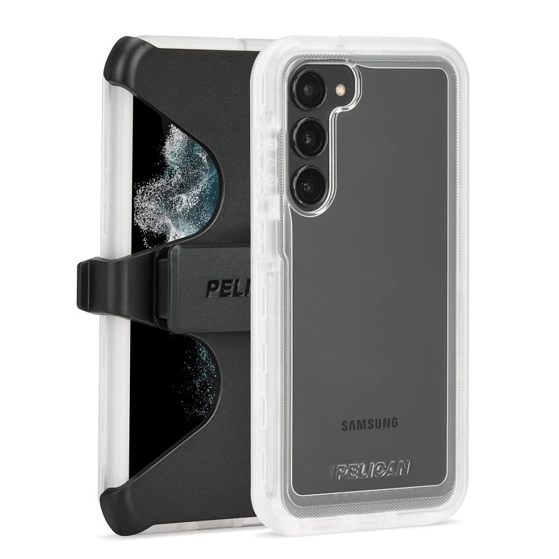 Pelican Voyager Samsung Galaxy S23 Plus Case 66 18ft MILSTD Drop Protection Wireless Charging Phone Case for Samsung Galaxy S23 Plus wBelt Clip Holster Phone Stand Anti Yellowing Clear - Image 3