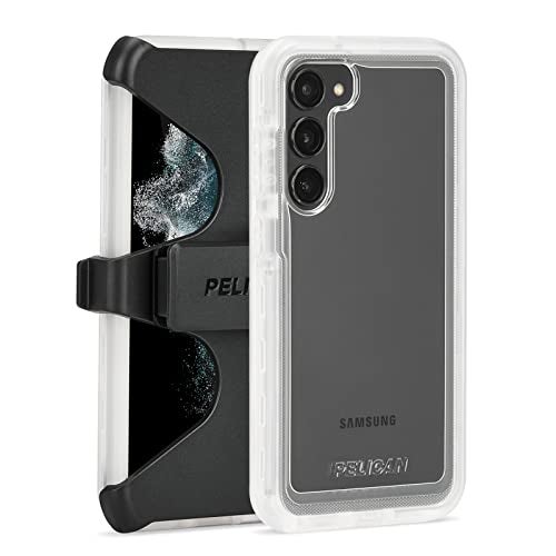 Pelican Voyager Samsung Galaxy S23 Plus Case 66 18ft MILSTD Drop Protection Wireless Charging Phone Case for Samsung Galaxy S23 Plus wBelt Clip Holster Phone Stand Anti Yellowing Clear - Image 1