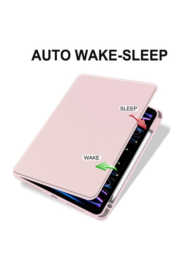 for Redmi Pad Pro 12.1-Inch / Xiaomi POCO Pad 12.1-Inch Case Cover, Tablet Protective Case  , Acrylic 360 ° Rotating Design, Automatic Wake-up/sleep, Soft Leather,Pink - Image 3