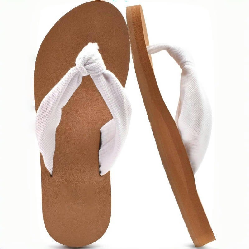 Women's Arch Support Cotton Flip Flops - Breathable & Quick-Dry - Image 1