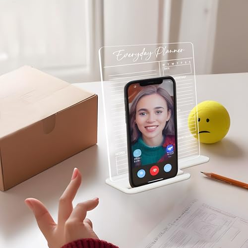 True Flair Trueflair Acrylic Board For Desk (24x16 CM)| Best Planner & Organiser For Enhancing Productivity | White Acrylic Base With Slot For Phone | Including Dry Erase Marker (Everyday Planner, Design 1) - Image 3