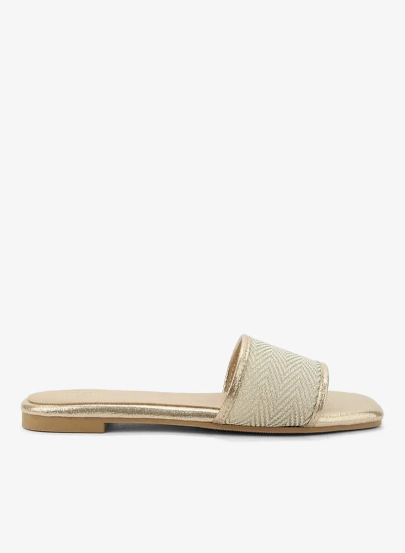 Flora Bella By Shoexpress Women Metallic Flat Sandals Ramadan Collection