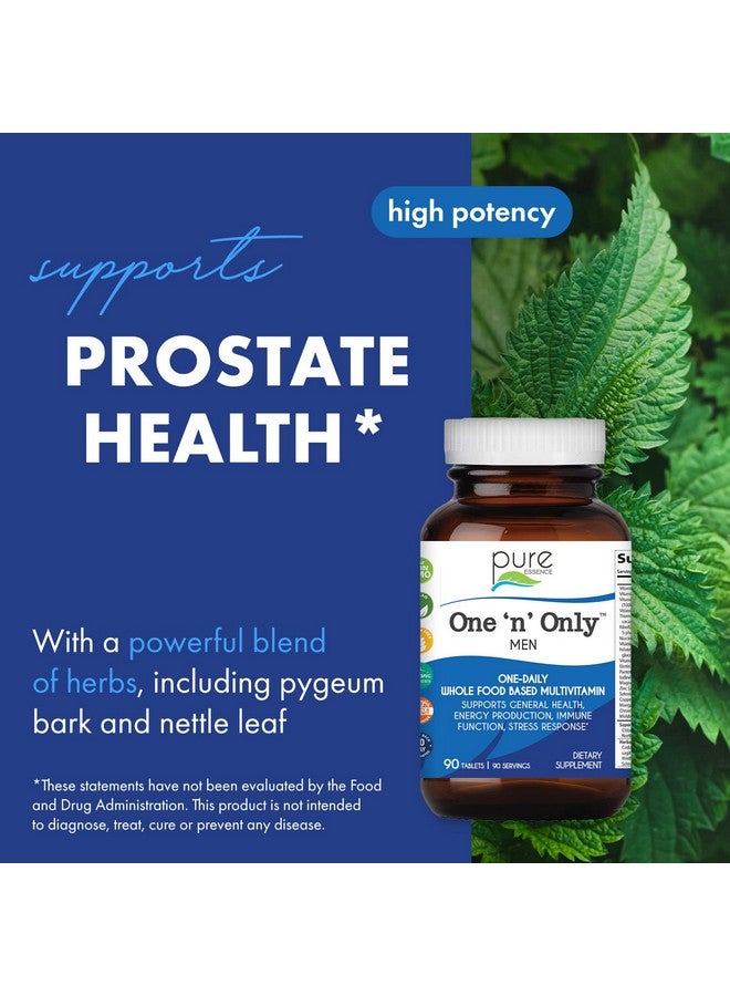 PURE ESSENCE LABS One N Only Multivitamin for Men, Natural One a Day Herbal Supplement with Vitamin D3, B12, and Biotin with Whole Foods, 90 Tablets - Image 2