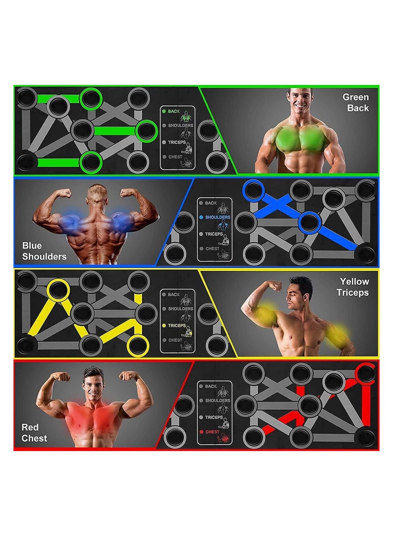 Generic Foldable Push-Up Board 14 1 Multi-Function PushUp Bracket Rack 15 in 1 Body Building Exercise Tools Workout Push Up Stands,  - Image 4