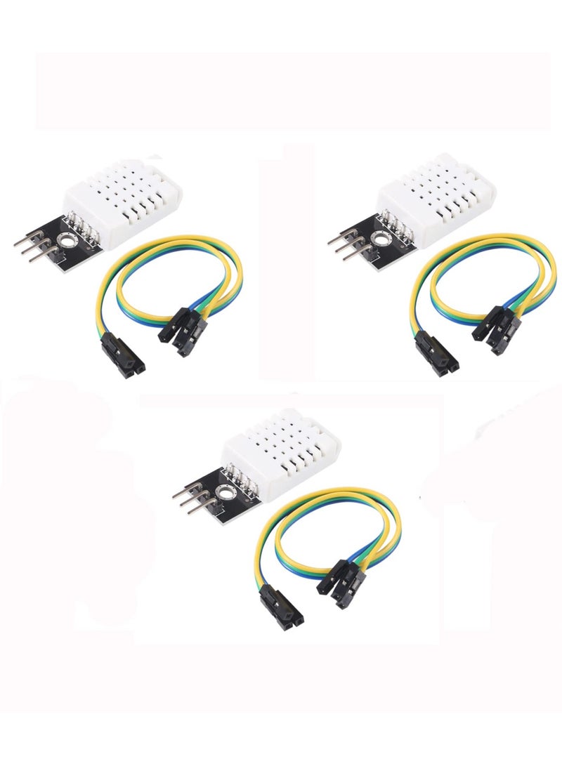 Excefore 3Pcs DHT22 Temperature and Humidity Sensor Module, AM2302 Digital Temp Humidity Gauge Monitor, Electronic Practice DIY Replace SHT11 SHT15 - Image 1