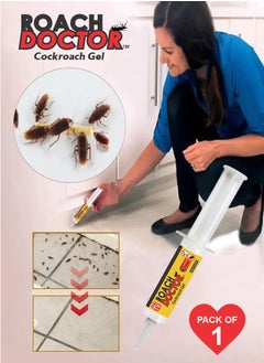 Roach Doctor Cockroach Killer Gel Bait - Safe & Effective Pest Control for Indoors & Outdoors 