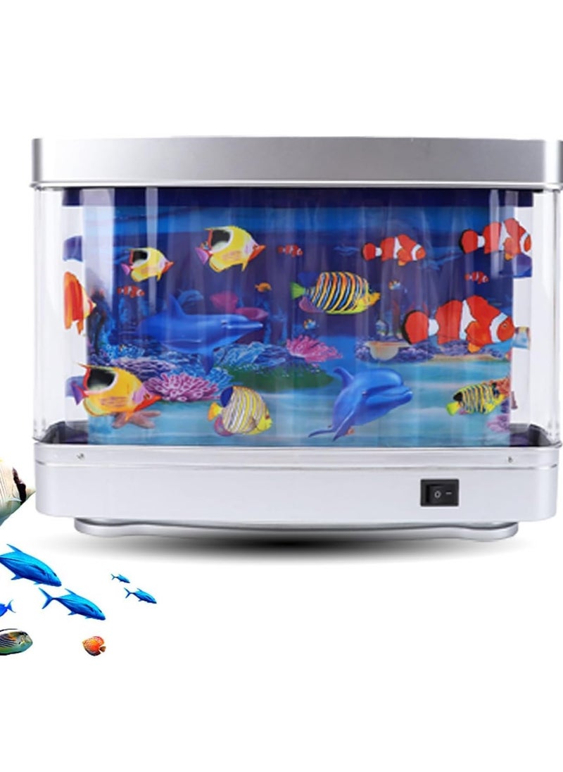 Fake Fish Tank Mini Aquarium, Artificial Tropical Fish Decorative, Fish Night Light, Mini Fish Tank with Moving Fish Pretend Seabed World Lamp Lighting Move Virtual Aquarium - pzsku/Z3A4A6C7EBBAF6F1BF33AZ/45/_/1740641357/35268511-ca08-4507-9282-3fa6e2567273