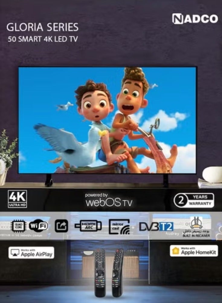 Nadco 50 Inch- Smart Screen - WebOS - 4K - UHD - with Remote Control and TV Stand - NC-50T-4K - Image 3