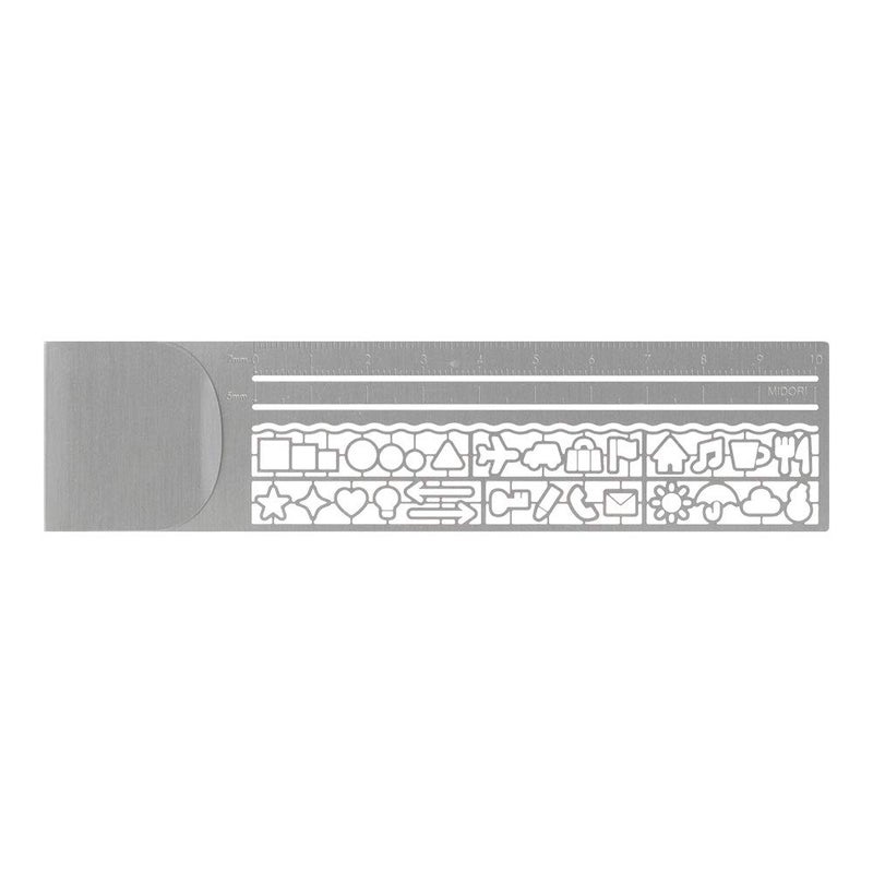 Midori DESIGNPHIL 42289006 Midori Ruler Clip Ruler, Silver A - Image 2