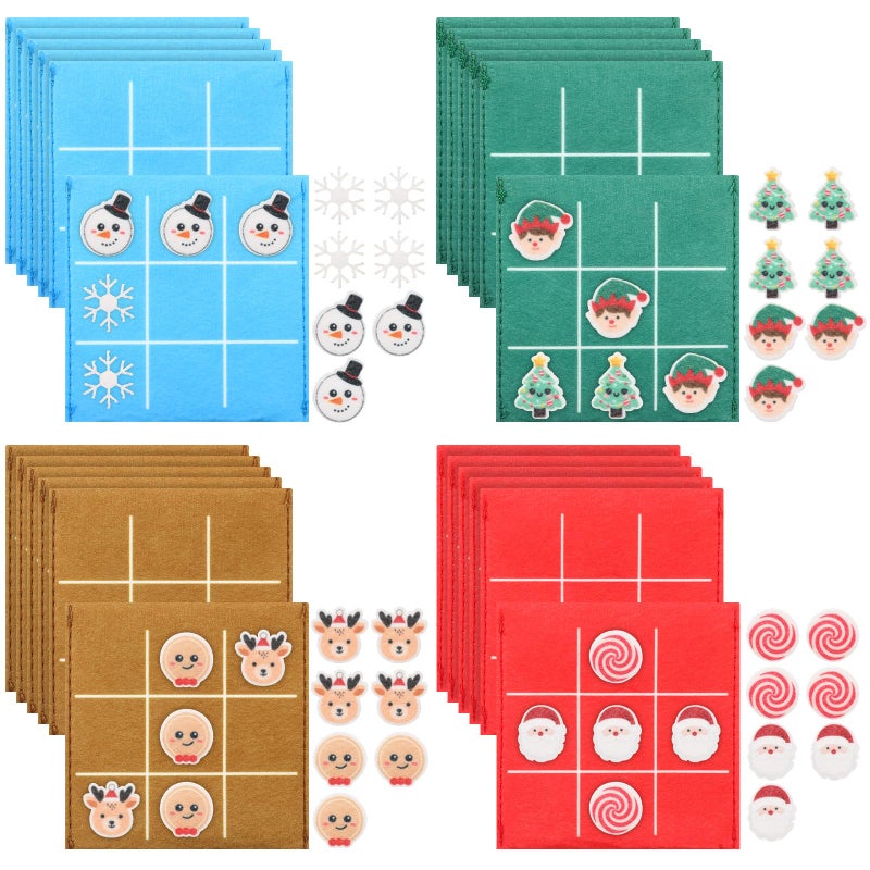 Arrowbash 24 Pack Christmas Tic Tac Toe Game Party Favors Gift for Christmas Stocking Stuffers Gifts Birthday Family Rewards - Image 3
