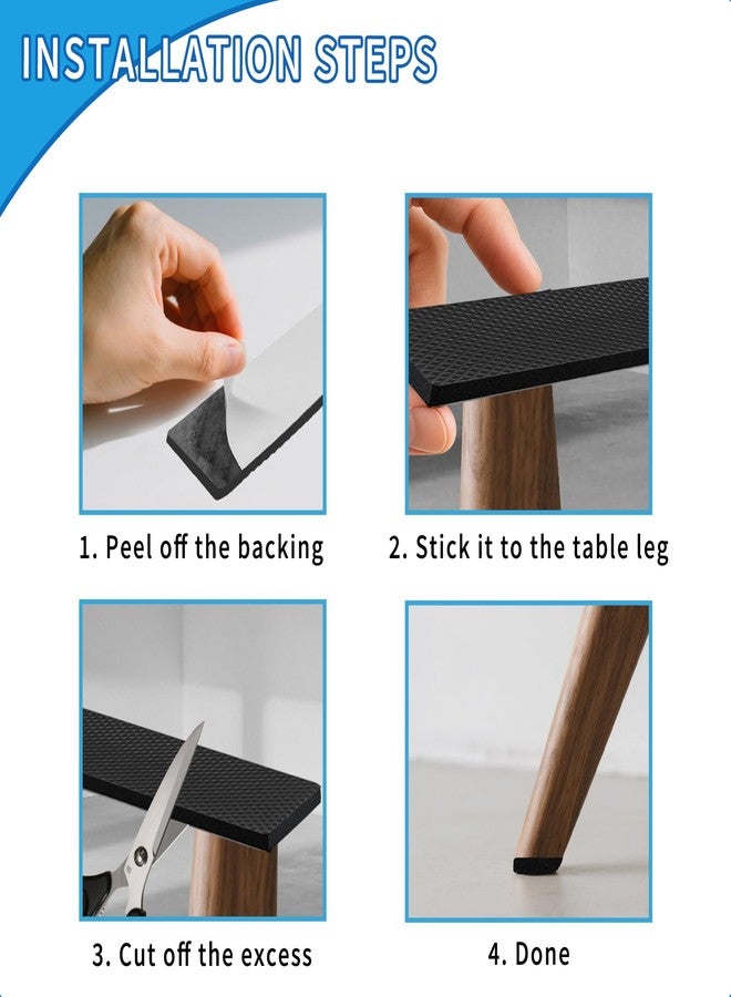 WHTCHSU Premium Furniture Pads,Thick Non-Slip Pad Foot Cover Self-Furniture Gripper - Stops Slide - Adhesive Pads - Protectors (12PCS) - Image 5