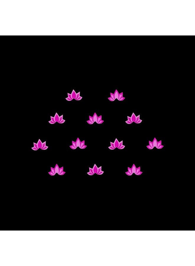 Comet Busters Beautiful Handcrafted Pink Lotus Bindis (Bin2055)  - Image 2