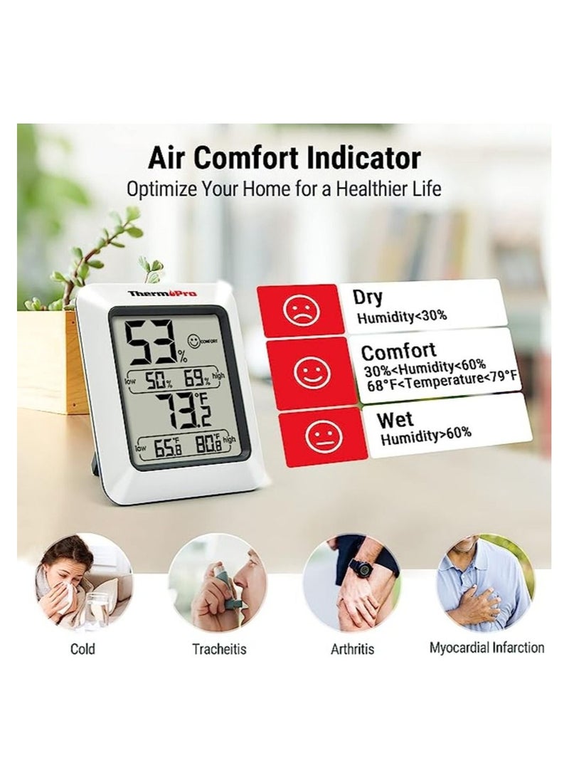 ThermoPro TP50 Digital Hygrometer Indoor Thermometer Room Thermometer and Humidity Gauge with Temperature Monitor