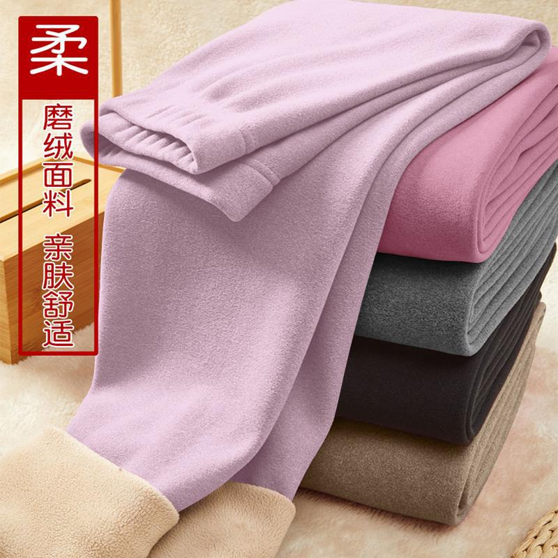 Fall/Winter Fleece-Lined Thickened Casual Pants Women'S Warm Velvet Pants Lamb Velvet Tight Women'S Pants - Image 2