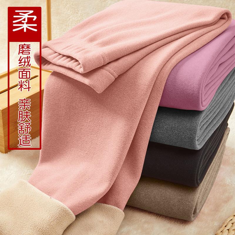 Fall/Winter Fleece-Lined Thickened Casual Pants Women'S Warm Velvet Pants Lamb Velvet Tight Women'S Pants - Image 3