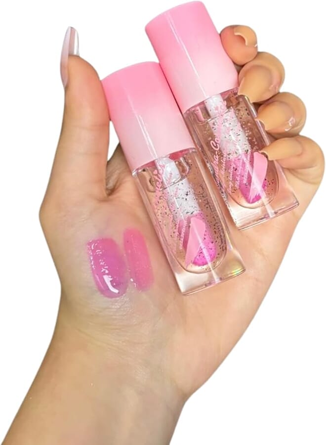 buy one get 2 free) Magical lip gloss turns pink, intense moisturizing for lip)