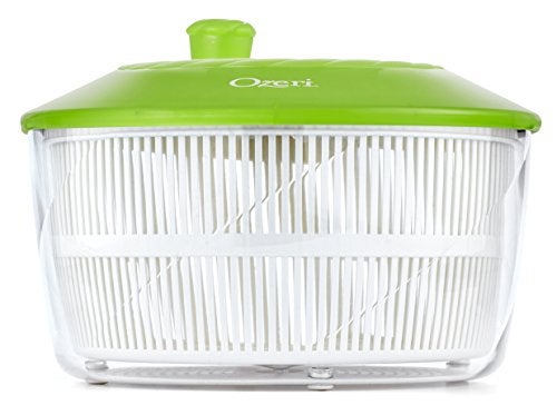Ozeri Italian Made Fresca Salad Spinner and Serving Bowl, BPA-Free, Green, 4.4 qt - Image 4