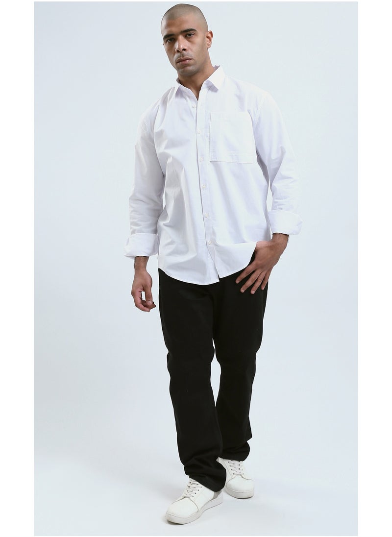 RAVIN Long Sleeves Regular Fit Buttoned White Shirt  - Image 3