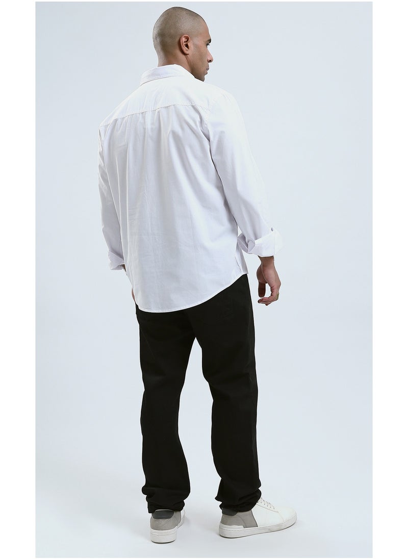 RAVIN Long Sleeves Regular Fit Buttoned White Shirt  - Image 5