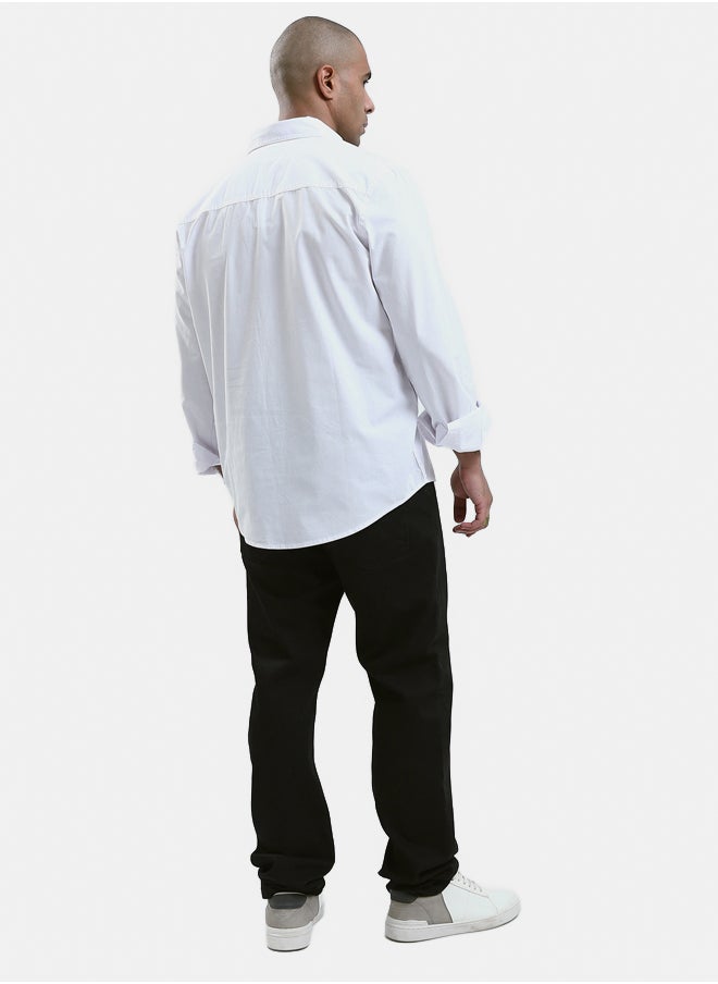 RAVIN Long Sleeves Regular Fit Buttoned White Shirt  - Image 2