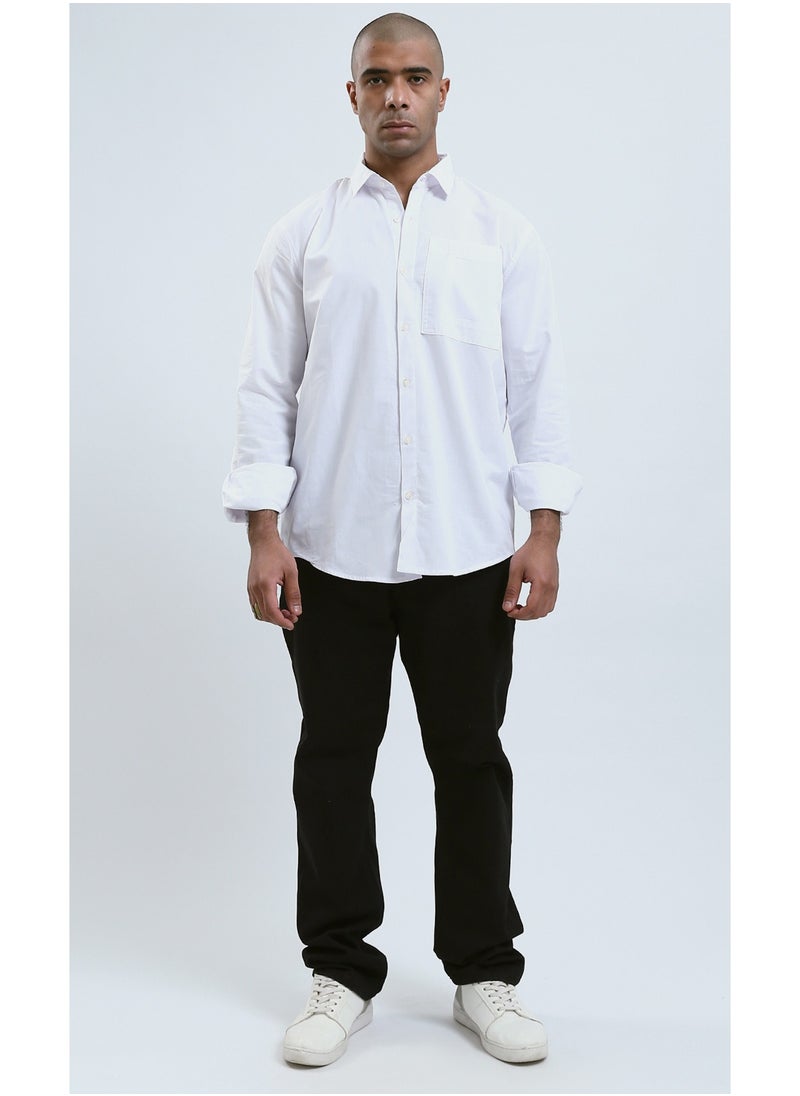 RAVIN Long Sleeves Regular Fit Buttoned White Shirt  - Image 4