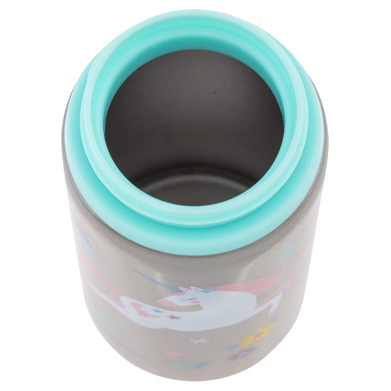 Stephen Joseph Stainless Steel Water Bottles, 18 OZ, Straw lid, Reusable tumbler, Insulated, Unicorn - Image 2