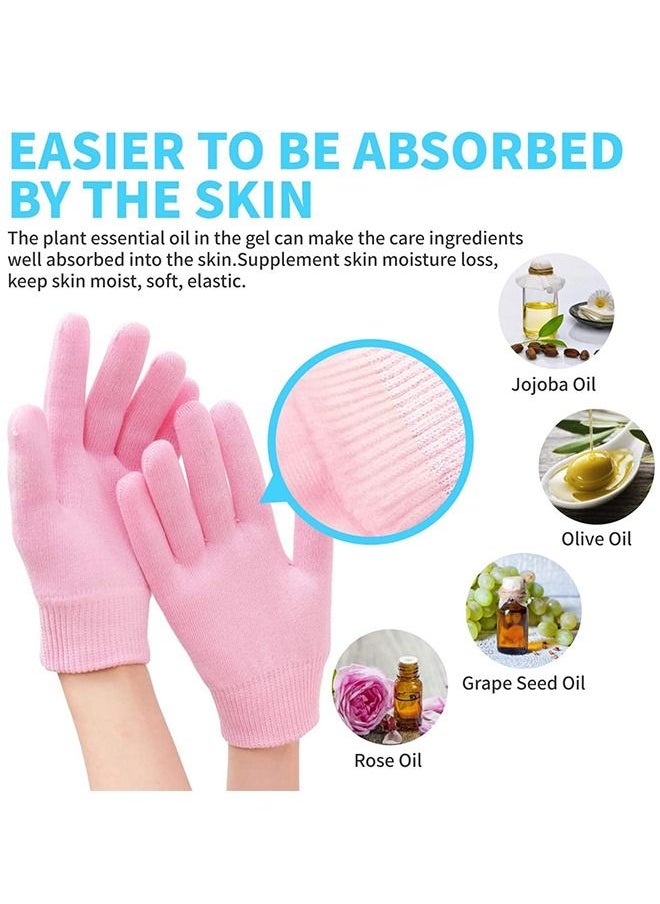 Ant - Moisturizing Glove and Sock, Gel Spa Moisturizing Therapy Sock ＆ Glove, Soften Repairing Dry Cracked, Hands Feet Skin Care (Pink) - Image 1