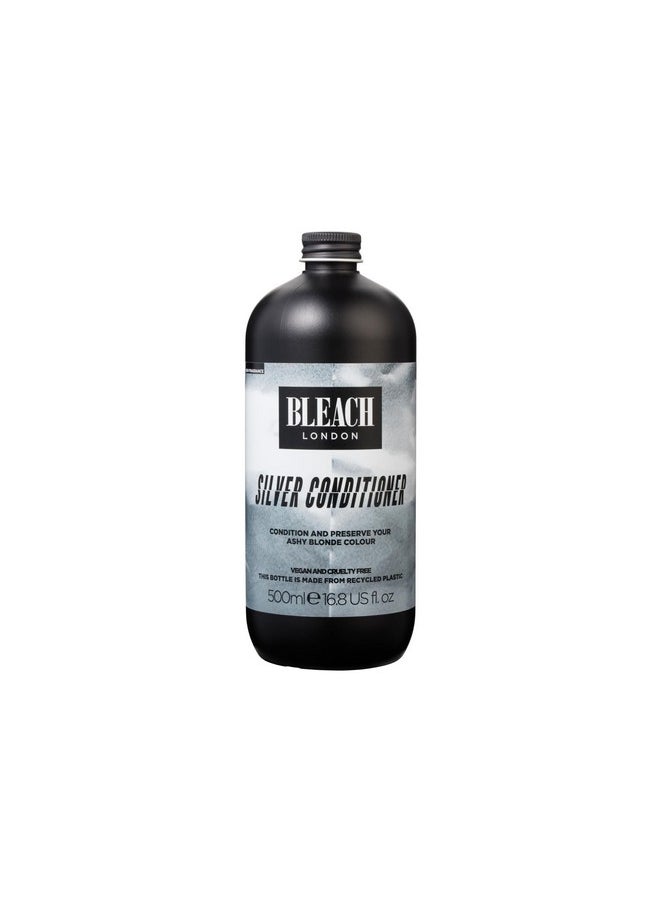 BLEACH LONDON - Silver Conditioner Ashy Blonde Rinse Color Toning And Preserving Vegan Cruelty Free Daily Hair Nourishment Color Depositing Formula 16.8 Fl Oz - Image 1
