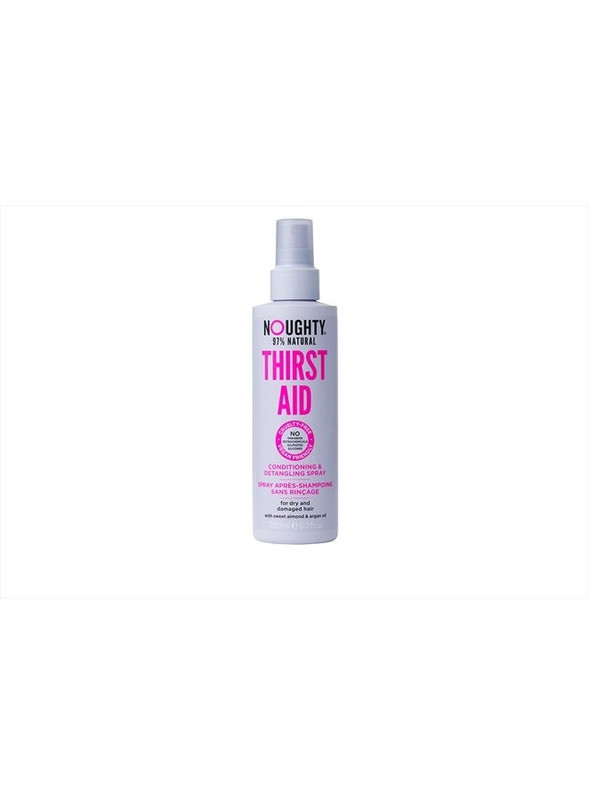 NOUGHTY 97% Natural Thirst Aid Conditioning and Detangling Spray, Leave In Hair Detangler Treatment for Dry and Damaged Hair, with Sweet Almond Oil, Sulphate Free Vegan Haircare 200ml - Image 1
