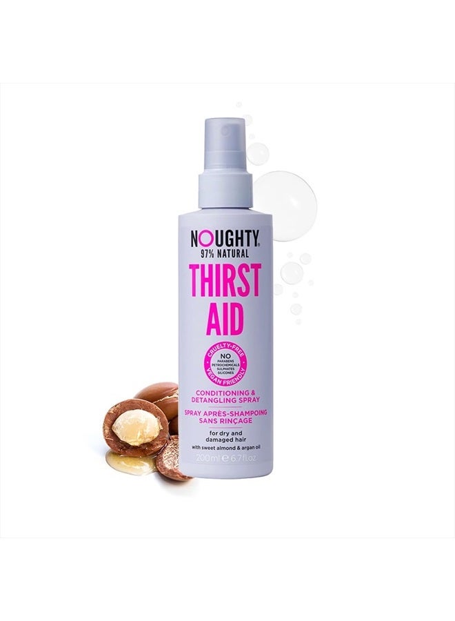 NOUGHTY 97% Natural Thirst Aid Conditioning and Detangling Spray, Leave In Hair Detangler Treatment for Dry and Damaged Hair, with Sweet Almond Oil, Sulphate Free Vegan Haircare 200ml - Image 2
