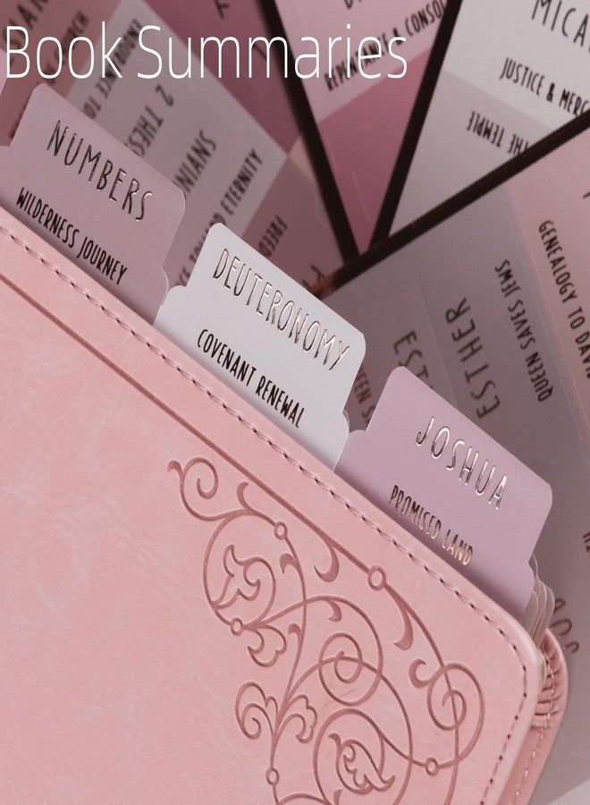 UPAFEXXI-Laminated Bible Tabs with Book Summaries(Rose Gold Foil Embossed Lettering), Bible Tabs for Women and Men, Reposition Large Print Stickers, Easy to Read, 80Chapters Labels for Easy Navigation - Image 2