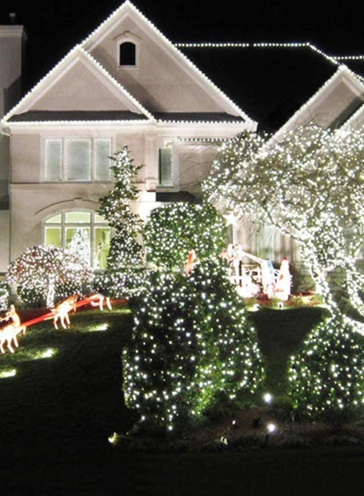 PAMEER Cool White LED String Lights Black Wire Plug-in 30mtr 300 LEDs String Home Decorative LED Strip for Christmas EID Ramadan Diwali and Wedding Parties Decoration Box Button Control 8 Modes  - Image 4