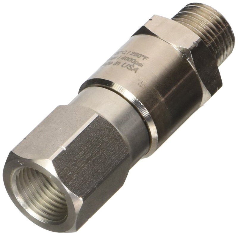 Mosmatic Live Pressure Washer Swivel - 4000 PSI, 3/8in. NPT-M, Stainless Steel, Model# DGV - Image 2