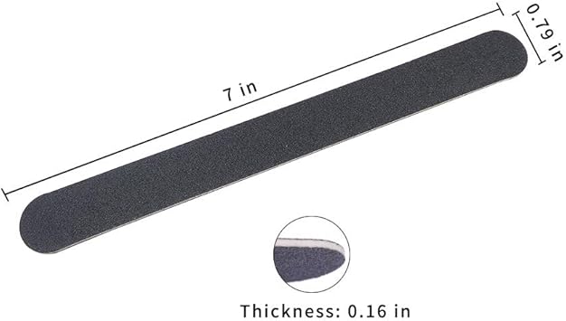 Lifreer 10PCS Nail Files Set Professional Nail File Black Double Sided Emery Board Manicure Kit for Nail Grooming and Styling 100180 Grit - Image 3