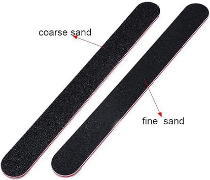 Lifreer 10PCS Nail Files Set Professional Nail File Black Double Sided Emery Board Manicure Kit for Nail Grooming and Styling 100180 Grit - Image 4