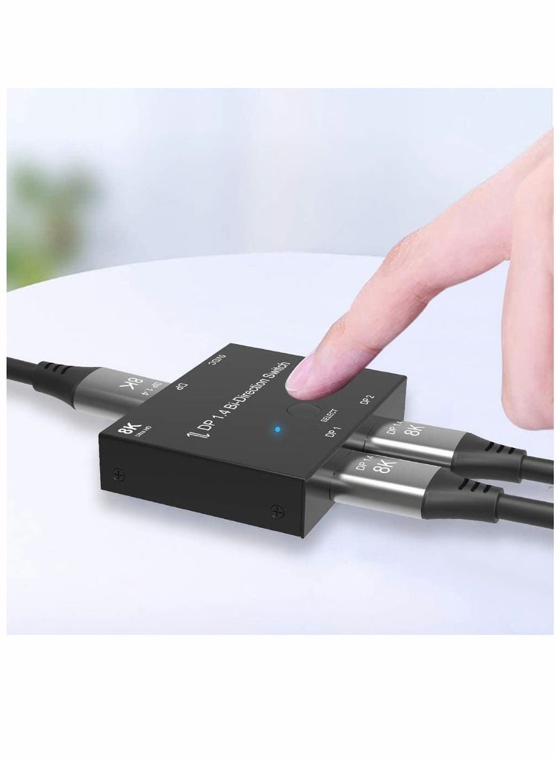 Y&D Dp Switcher, One-to-two, Two-to-one Bidirectional Interconversion Switching Distribution Converter, 1.4 Switch Bi-direction, 8k@30hz, 4k@120hz Splitter for Multiple Sources (8k) - Image 2