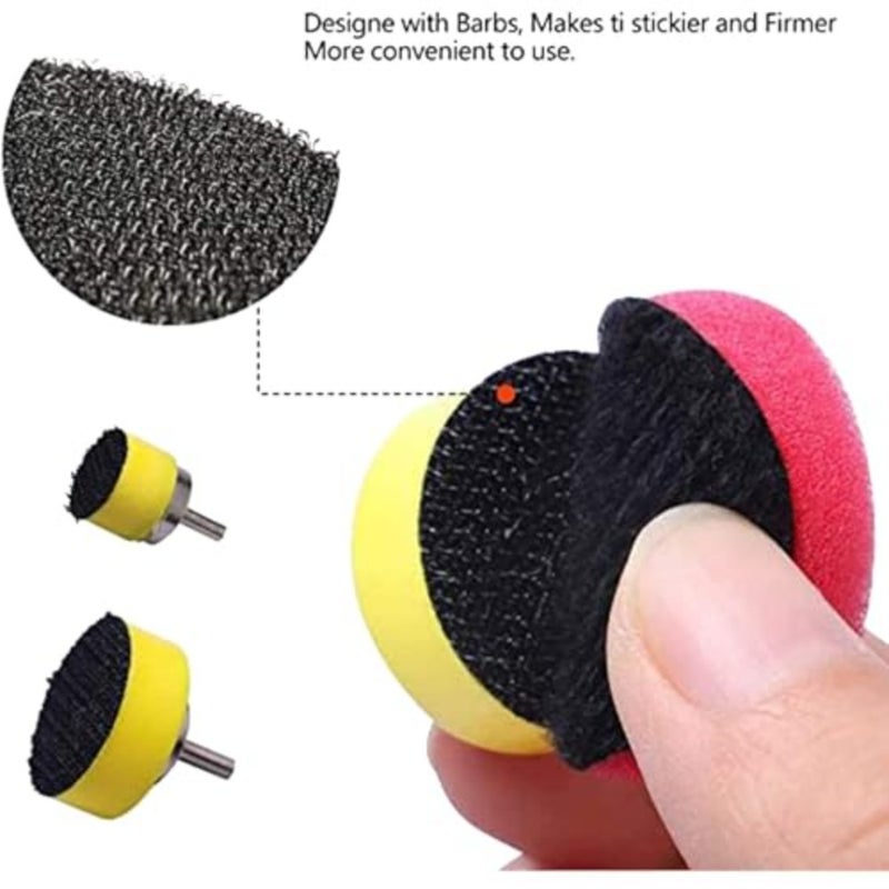 Xspring Mini Buffing Polishing Pads, 16PCS Buffing Pads for Drill, Drill Polishing Kit, Mini Detail Polisher Pads, For Rotary Tool, Cordless Electric Drill, Mini Polisher Tool for Tight Area Polishing - Image 3
