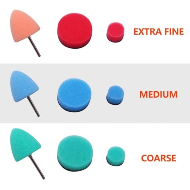 Xspring Mini Buffing Polishing Pads, 16PCS Buffing Pads for Drill, Drill Polishing Kit, Mini Detail Polisher Pads, For Rotary Tool, Cordless Electric Drill, Mini Polisher Tool for Tight Area Polishing - Image 4