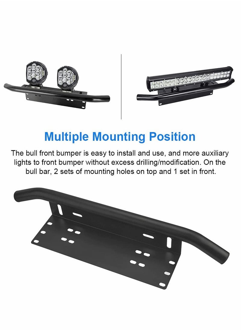SYOSI - Universal License Plate Mounting Bracket Aluminum Alloy Front Bull Bar Bumper LED Work Lamps Lighting Bars LED Light Mounting Bracket Holder for Off Road Led Light Bars Work Lamps - Image 1
