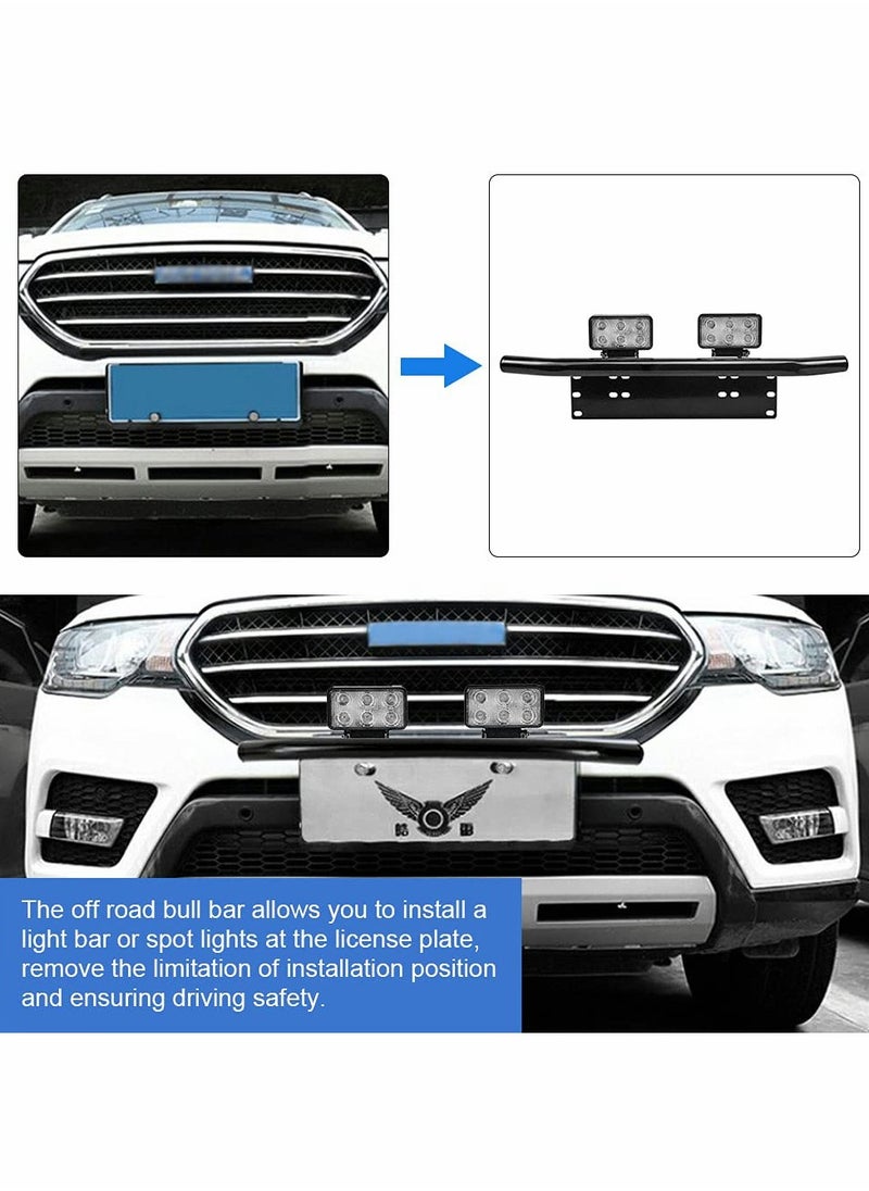 SYOSI - Universal License Plate Mounting Bracket Aluminum Alloy Front Bull Bar Bumper LED Work Lamps Lighting Bars LED Light Mounting Bracket Holder for Off Road Led Light Bars Work Lamps - Image 1