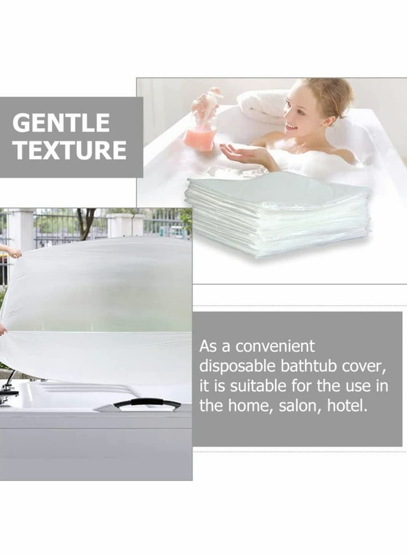 Excefore Disposable Bathtub Cover Liner, 50 Pcs Ultra Large Bathtub Liner Plastic Bag, 120 x 260 cm Bath Tub Liner Water Storage Bag or Hotel - Image 2