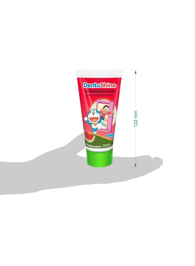 DentoShine Gel Toothpaste for Kids | Pack of 3 (3, Watermelon (Doraemon)) - Image 4