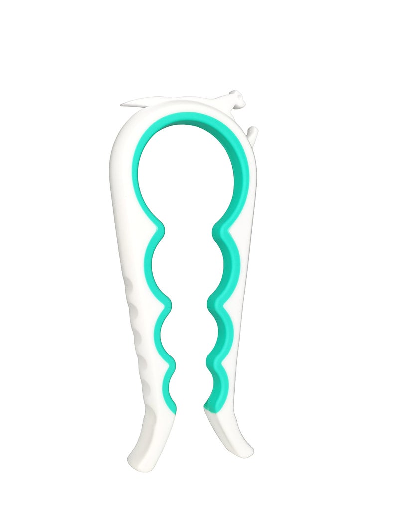 Otstar Jar Opener Bottle Opener and Can Opener for Weak hands, Seniors with Arthritis and Anyone with Low Strength, Mutil Jar Opener Get Lids Off Easily (White and Cyan) - Image 1