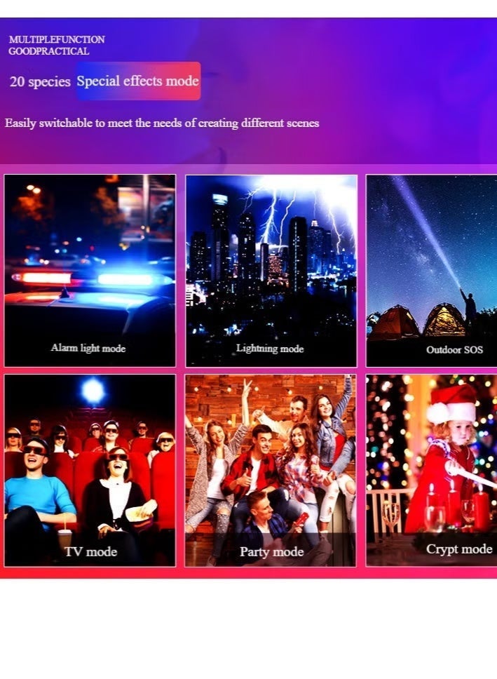 Andoer W140 RGB LED Video Light Kit Pocket Video Conference Lighting CRI95+ 2500K-9000K Dimmable 20 Lighting Effects with Desktop Tripod Ballhead Phone Holder Computer Clip Cold Shoe Adapter - Image 4