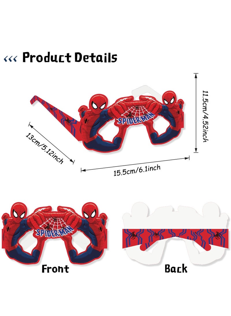 8 Packs Party Paper Glasses, Funny Spider Paper Glasses, Spider Fancy Dress Props for Fun Themed Kids Party, Favors Spider Party Supplies, Spider Themed Party Decoration - Image 3
